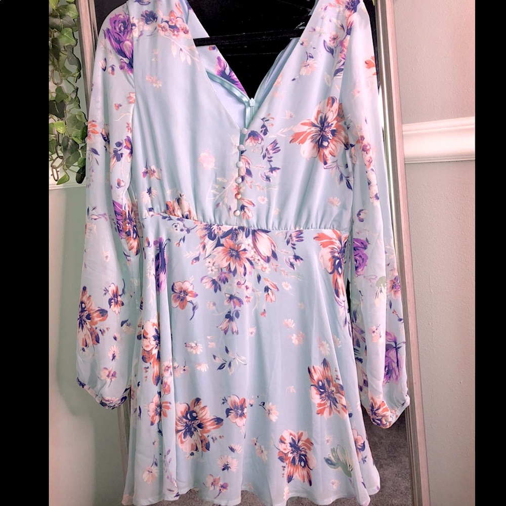 LULUS Flowy Floral Dress